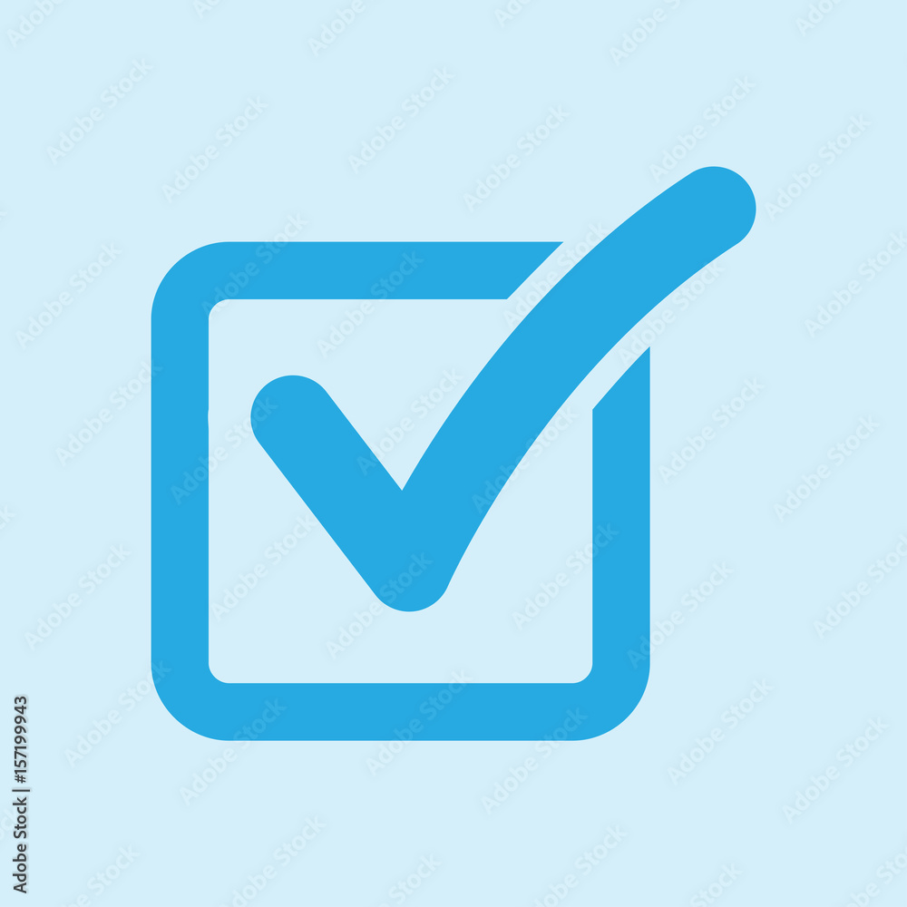 Check list button icon. Check mark in box sign. Stock Vector | Adobe Stock
