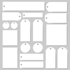 Wall Mural - vector tags and labels with empty copy space set