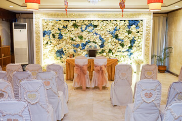 Decoration set for a holy matrimony wedding ceremony