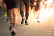 © newroadboy - Running marathon people abstract motion.