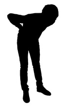 Silhouette Of Man.