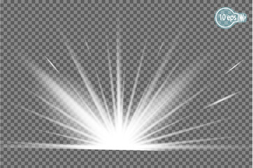 glow light effect star bursts with sparkles isolated on a transparent fone.kosmicheskie motives glow