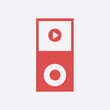 © Archimicrostock - Portable media player icon. Flat design style.