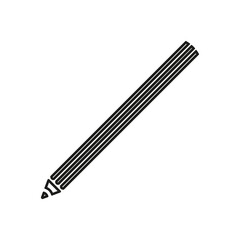 Poster - The pen icon. Pencil and ballpoint, write symbol. Flat Vector illustration