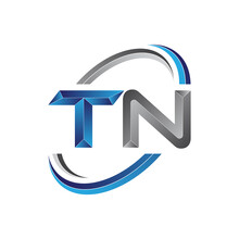 Simple Initial Letter Logo Modern Swoosh TN