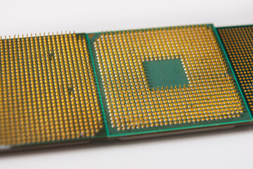 Poster - Computer processor chip close-up.