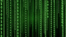 Green Binary Matrix Background
