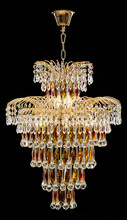Large Crystal Chandelier In Baroque Style Isolated On Black Background.