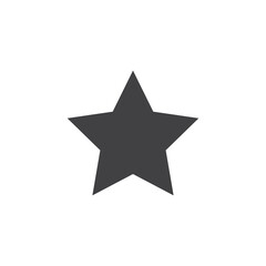 Poster - Star icon in black on a white background. Vector illustration