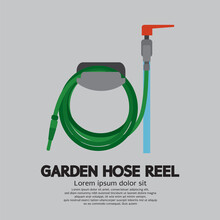 Garden Hose Reel Vector Illustration