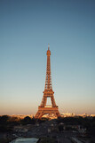Fototapeta Boho - Evening sky over the Eiffel Tower