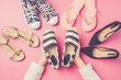 © Leszek Czerwonka - Woman's shoes collection. Fashion background