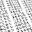 © newb1 - Examination test sheet background. Education concept vector illustration
