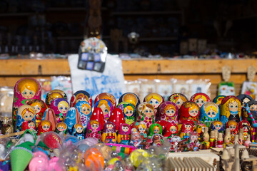 sale of painted wooden dolls