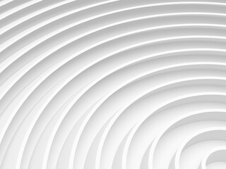 Fototapete - White radial abstract background for graphic design, book cover template, business brochure, website template design. 3D illustration.