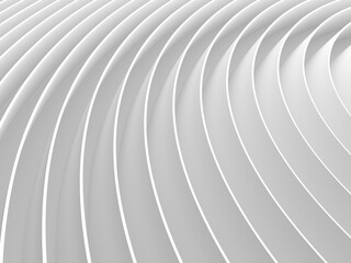 Fototapete - White abstract background for graphic design, book cover template, business brochure, website template design. 3D illustration.
