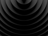 Fototapeta Perspektywa 3d - Black circles abstract background. 3D illustration. This image works good for text and website background, print and mobile application.
