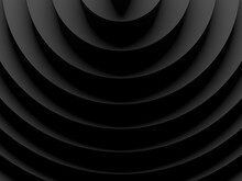 Black Circles Abstract Background. 3D Illustration. This Image Works Good For Text And Website Background, Print And Mobile Application.
