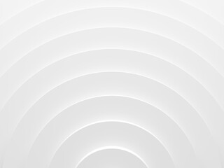 Fototapete - White rings abstract pattern for web template background, brochure cover or app. Material style. Geometric 3D illustration.