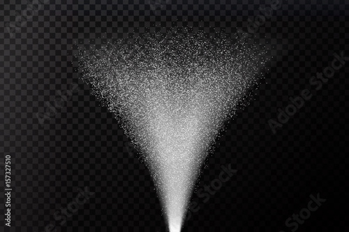 Zdjęcie XXL Wektor realistyczny efekt spray na przezroczystym tle.