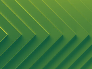 Fototapete - Green arrows abstract background picture. 3D illustration. This image works good for text and website background, print and mobile application.