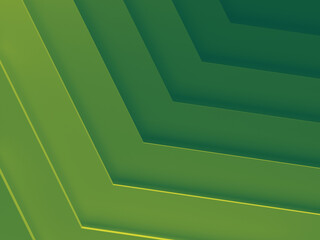 Wall Mural - Green angle geometric background for material modern design. 3D illustration. Works for text and website backgrounds, print and mobile application.