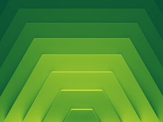 Fototapete - Green abstract background image. 3D illustration. Works for text and website background, print and mobile application.