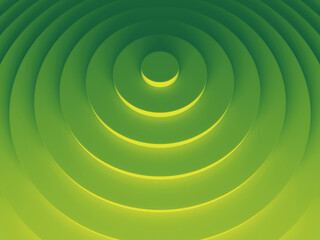 Fototapete - Green radial geometric background for material modern design. 3D illustration. Works for text and website backgrounds, print and mobile application.
