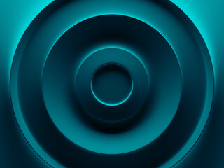 Poster - Blue radian abstract background for graphic design, book cover template, business brochure, website template design. 3D illustration