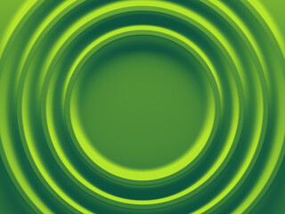 Fototapete - Green rings. Abstract pattern for web template background, brochure cover or app. Material style. Geometric 3D illustration.
