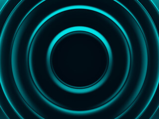 Poster - Cyan circles geometric background texture works good for text and website backgrounds, poster and mobile application. 3D illustration.