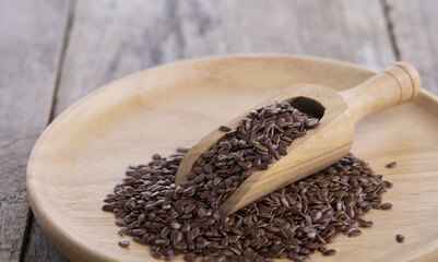 Wall Mural - Flax seeds (Linum usitatissimum)