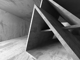 Fototapeta Na sufit - Abstract geometric concrete architecture background