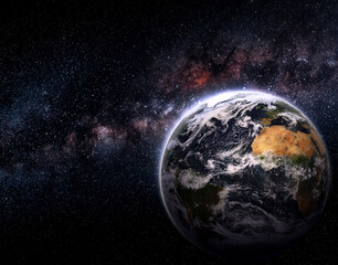 Wall Mural - world and milky way elements of this image furnished by nasa