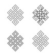Graphic illustration of endless knot symbol