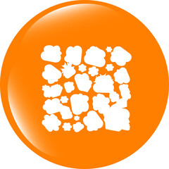 Poster - abstract symbol on web icon, button isolated on white