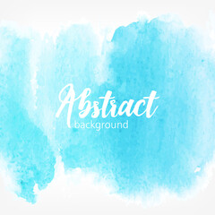 Poster - Abstract watercolor stains, blue color. Creative realistic background with place for text.