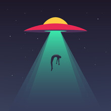 UFO Abducts Human