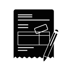 document contract official vector icon illustration graphic design