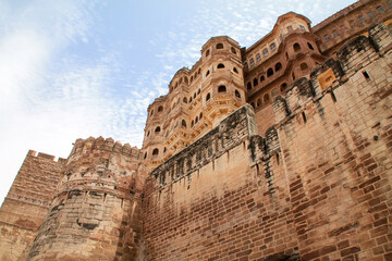 View inside the Jaipur Amer Fort, India