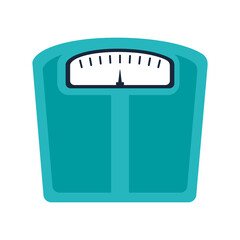 weight scale device icon over white background. colorful design. vector illustration