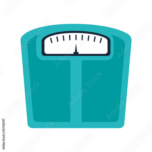 Cuadros en Lienzo weight scale device icon over white background
