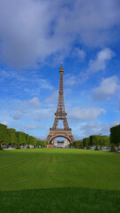 Photo of Eiffel Tower as seen from Champ de Mars, Paris, France