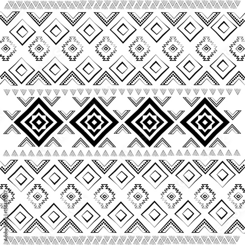 tlo-w-stylu-boho-czarno-bialy-wzor-ilustracji-wektorowych