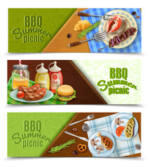 Poster - BBQ Summer Picnic Banners Set