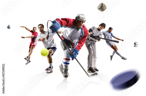 Dekoracja na wymiar  sport-kolaz-siatkowka-tenis-pilka-nozna-baseball-hokej-na-lodzie-pilka-nozna-itp