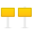© draganm - road traffic sign in yellow set illustration
