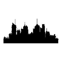 Sticker - america city cityscape apartment icon vector ilustration art