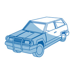 Poster - suv car cartoon modern vehicle transport vector illustration