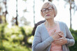 © zinkevych - Overwhelmed pensioner having heart attack outdoors
